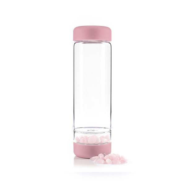 inu! rose quartz crystal water bottle